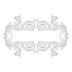 Vintage baroque ornament element