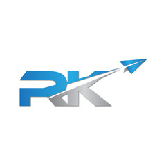 RK initial letter logo origami paper plane