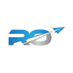 Fototapeta premium RO initial letter logo origami paper plane