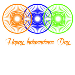 15th August, the Independence day of India with colors green, orange and white