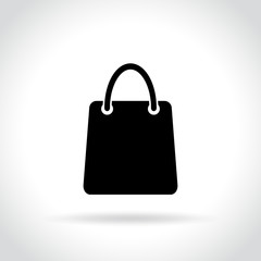 shopping bag icon on white background