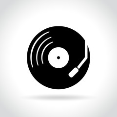 retro music icon on white background