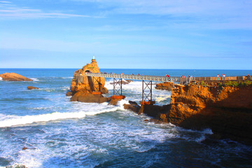 Naklejka premium Biarritz (France) - Rocher de la vierge