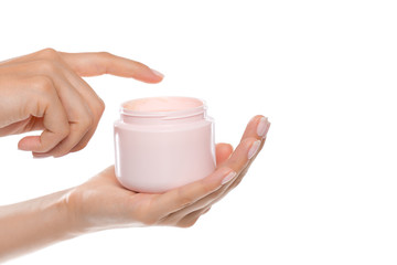 Woman with body lotion