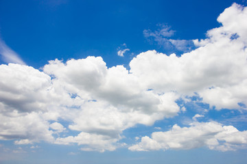 Naklejka na ściany i meble Blue sky with clouds. copy space.