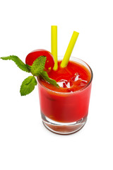 Fresh vegetable smoothie. Tomato juice
