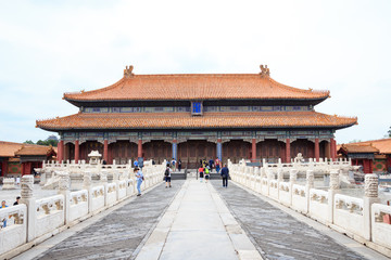 Imperial building in the forbidden city in Beijing, China