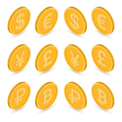 Set of icons coins