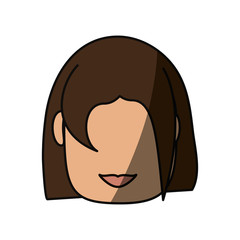 Woman faceless cartoon