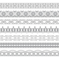 Vector set of monochrome dividers