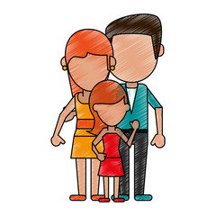 lovely family cartoon