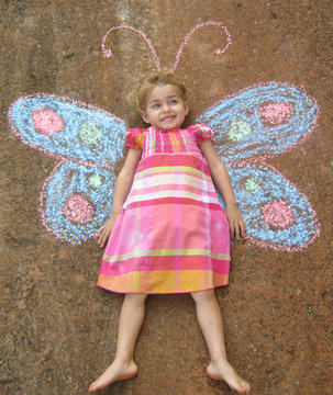 Sidewalk Chalk Butterfly