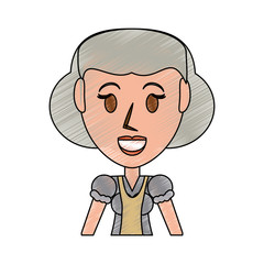 Fototapeta premium Retro old woman cartoon