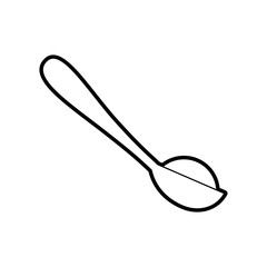 spoon with sugar powder vector illustration design