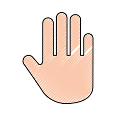 hand human stop icon vector illustration design