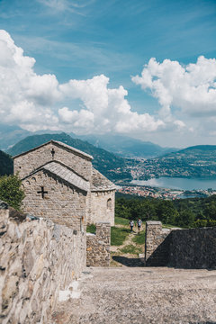 Abbey of San Pietro al Monte is an ancient monastic complex of Romanesque style in the town of Civate, province of Lecco, Italy.