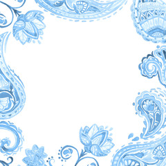 Watercolor native indian frame