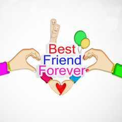 illustration of elements of friendship day background
