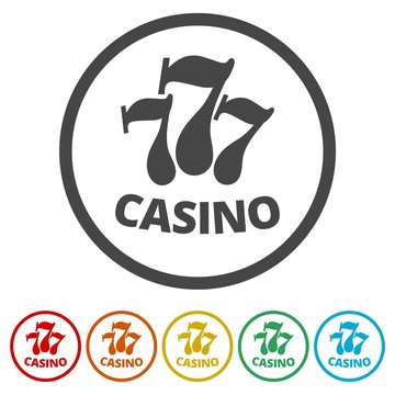 Jackpot, Casino icons set - Illustration  