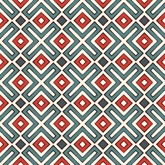 Ethnic style seamless pattern with geometric figures. Native americans ornamental abstract background. Tribal motif.