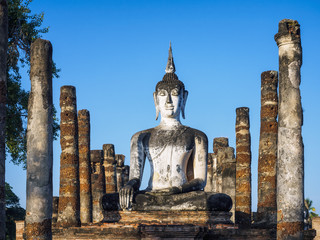Sukhothai Historical Park World heritage Thailand Buddha statue Pagoda Architecture columns
