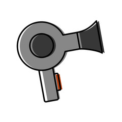 hair dryer icon over white background vector illustration