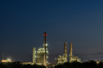 Obraz premium power plant on sunrise.