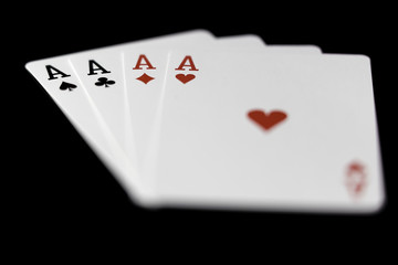 Playing Card Aces Close Up