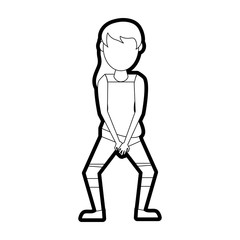 sports woman vector illustration