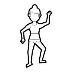 sports woman vector illustration