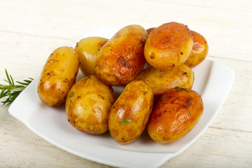 Young baked potato