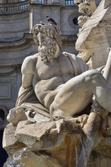 Vierströmebrunnen / Fontana dei Quattro Fiumi auf der Piazza Navona | Rom