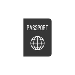 Passport icon silhouette design