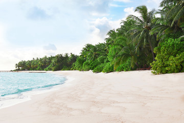 View of sea beach at tropical resort