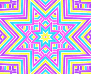 Background with bright colorful concentric pattern