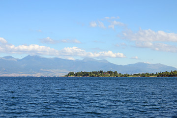 Fototapeta na wymiar Ohrid lake Macedonia landscape summer season