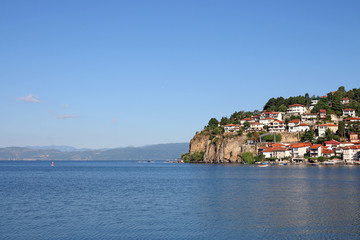 Fototapeta na wymiar Ohrid lake Macedonia summer season