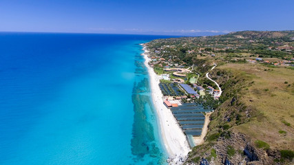 Amazing aerial view of Calabria coastline, Italy