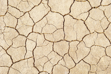 Barren earth. Dry cracked earth background. Cracked mud pattern. Soil In cracks.Creviced texture.Drought land. Environment drought