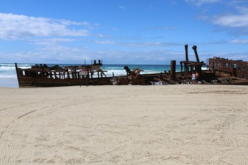 Shipwreck on Fraser Island in Queensland Australia