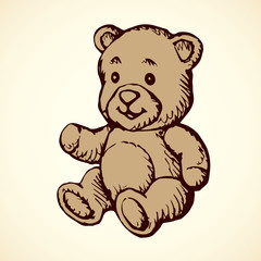 Toy Bear. Vector drawing
