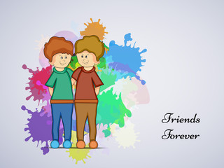 Fototapeta na wymiar illustration of elements of Friendship Day Background