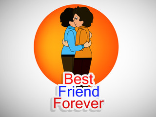 illustration of elements of Friendship Day Background