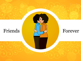 illustration of elements of Friendship Day Background