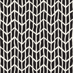Seamless pattern hand drawn brush strokes. Ink doodle grunge illustration. Geometric monochrome vector pattern.
