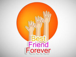 illustration of elements of Friendship Day Background