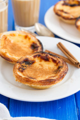 portuguese traditional creamy egg tart pastel de nata