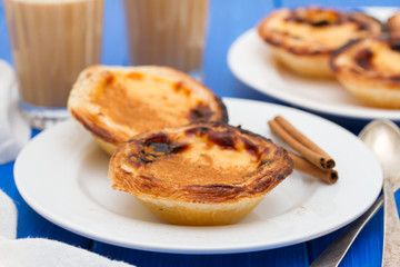portuguese traditional creamy egg tart pastel de nata