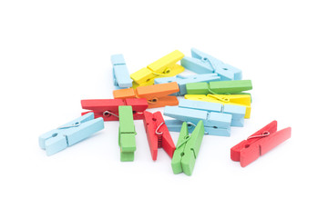Colorful decorative clips isolated on white background