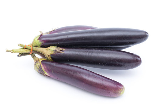 eggplant fruit isolated on white background